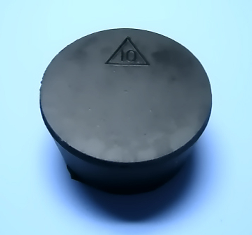 SIZE 10 BLACK RUBBER STOPPERS  (COUNT 1)