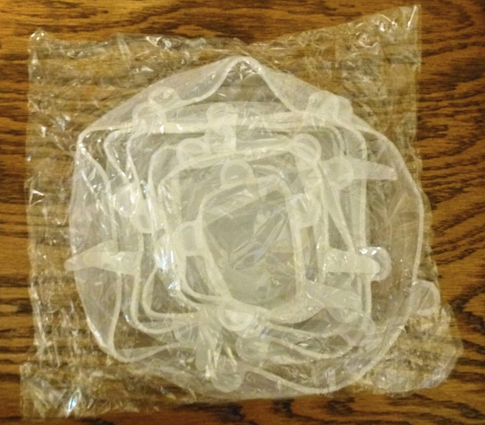 6 Silicone Stretch Reusable Covers Frosted Clear