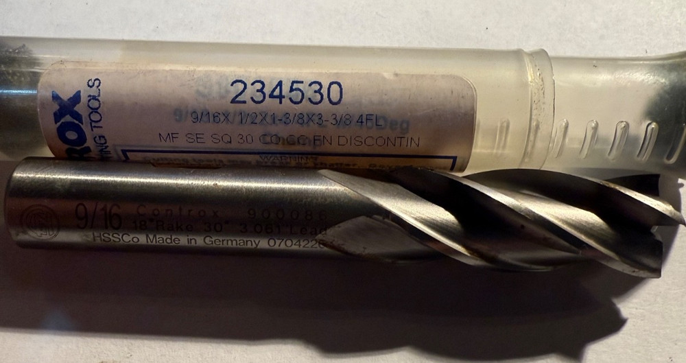 Controx Cobalt 9/16 4Fl Endmill #234530