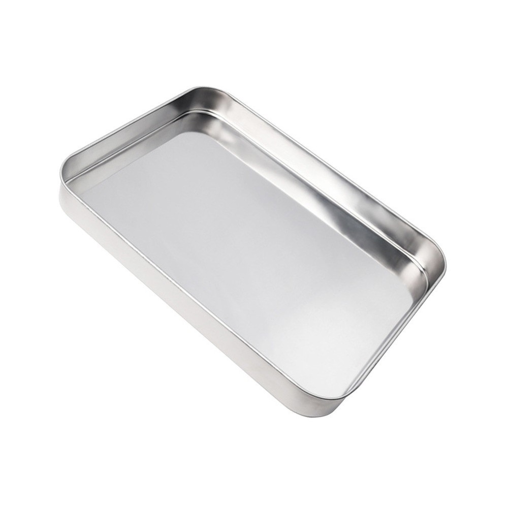 10 Inch Large Rectangular Steamer Dish Stainless Steel Plate Steaming