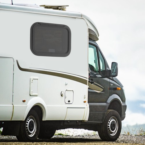 RV Exit Window W/ Trim Ring & Screen Push Out Camper Venting Window 22*15 Inch