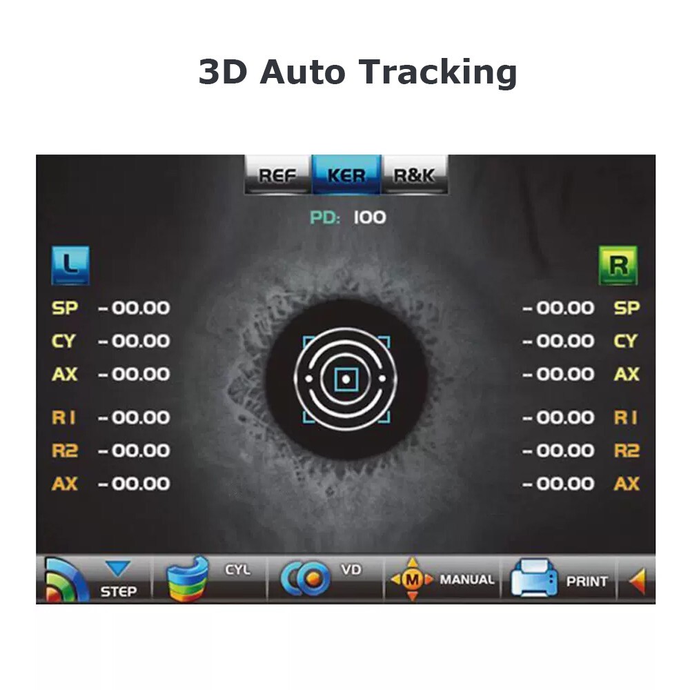 7'' Touch Screen FA-6500 Automatic Refractometer Optometry Instrument w/ Printer