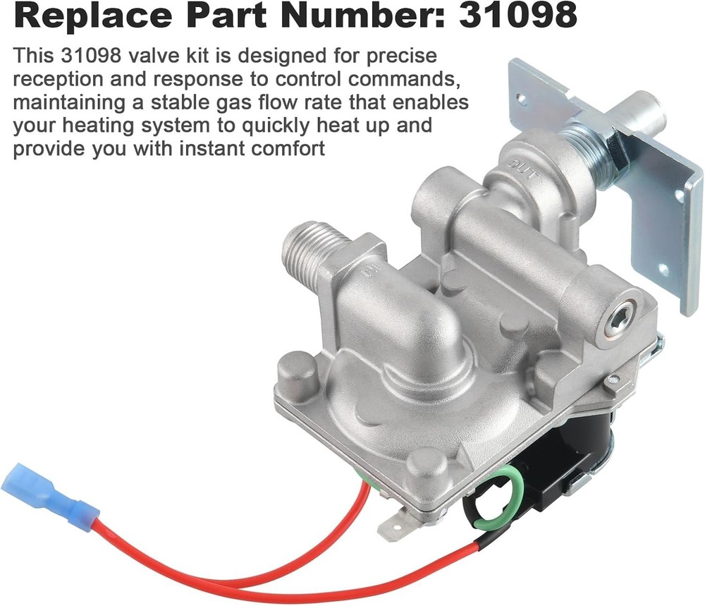 31098 38611 RV Furnace Gas Valve Kit Fit for Atwood for Wedgewood & Hydro