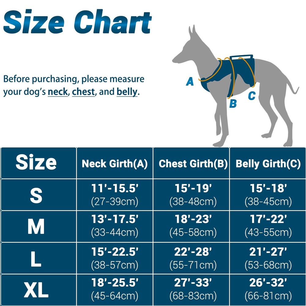 Multi-Use Support Dog Harness, Escape Proof No Pull Reflective Adjustable Ves...