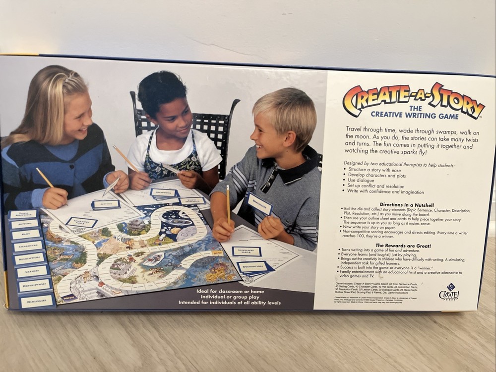 Create A Story The Creative Writing Board Game Homeschool 1999 Create Press