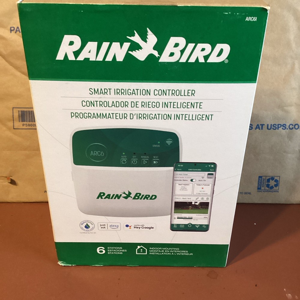 Rain bird Smart Irrigation Timer # ARC6I 6 Zone App Based