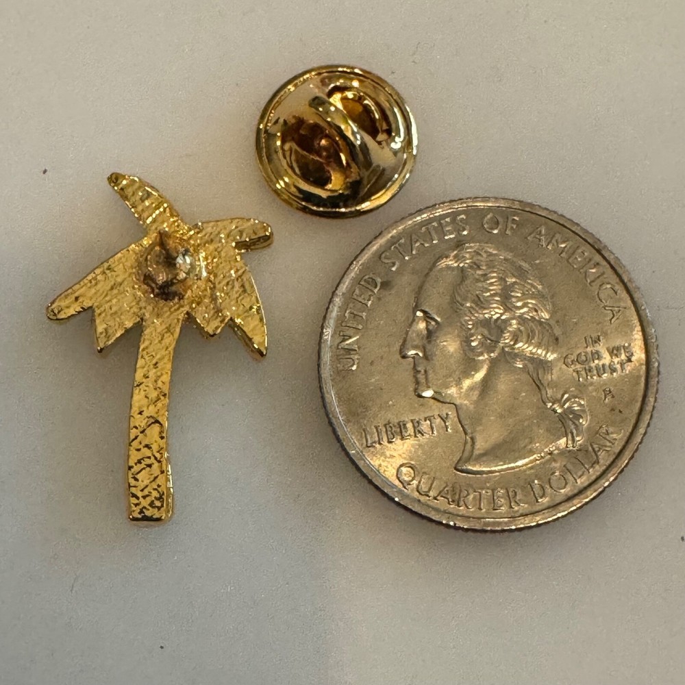 Fun Green Enamel Palm Tree Lapel Pin