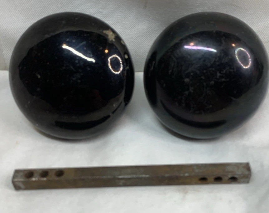 Two Antique Mortise Lock Door Knobs Original Replacement Knobs With Spindle