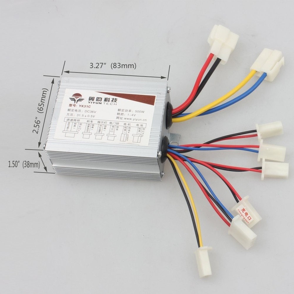 Reliable 36V 500W Controller with Easy Installation for E-Bikes & Tricycles