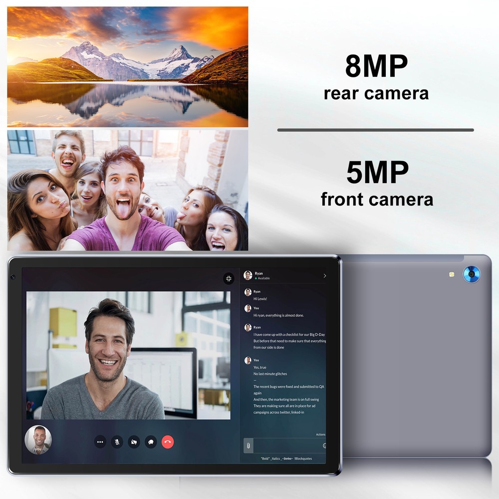 New 10.1" Android 15 Tablet 24+128GB IPS Touchscreen Octa-core Processor Wi-Fi