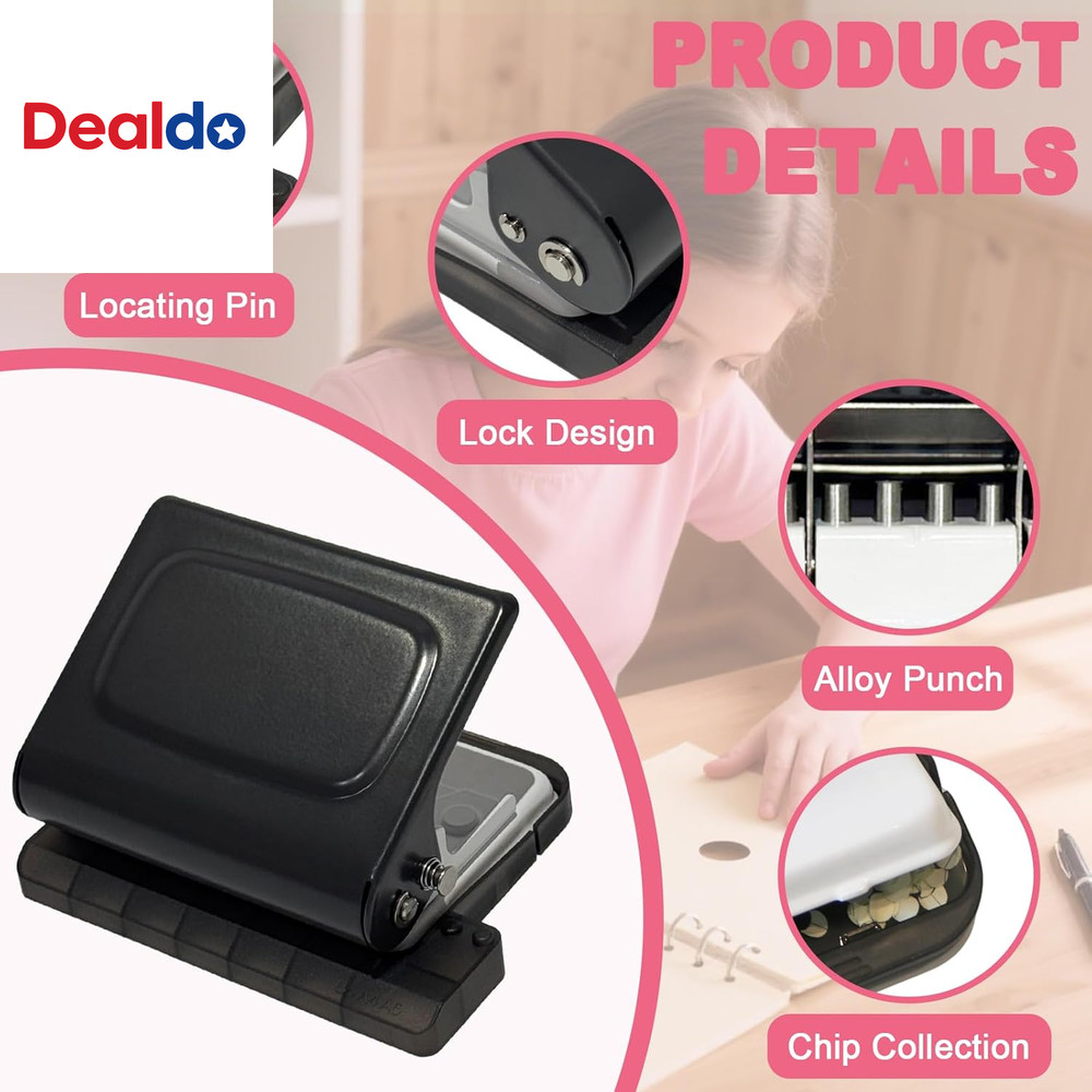 10 Hole Punch Binding Machine for Planner, Manual Binding System with 10 Multi-C
