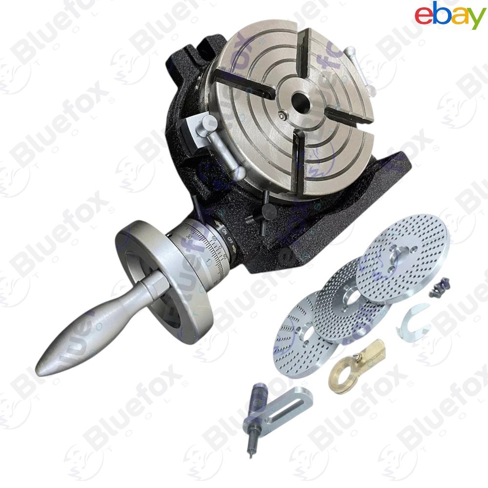 6" Precision Horizontal Vertical Rotary Table & Index plates set, dividing plate
