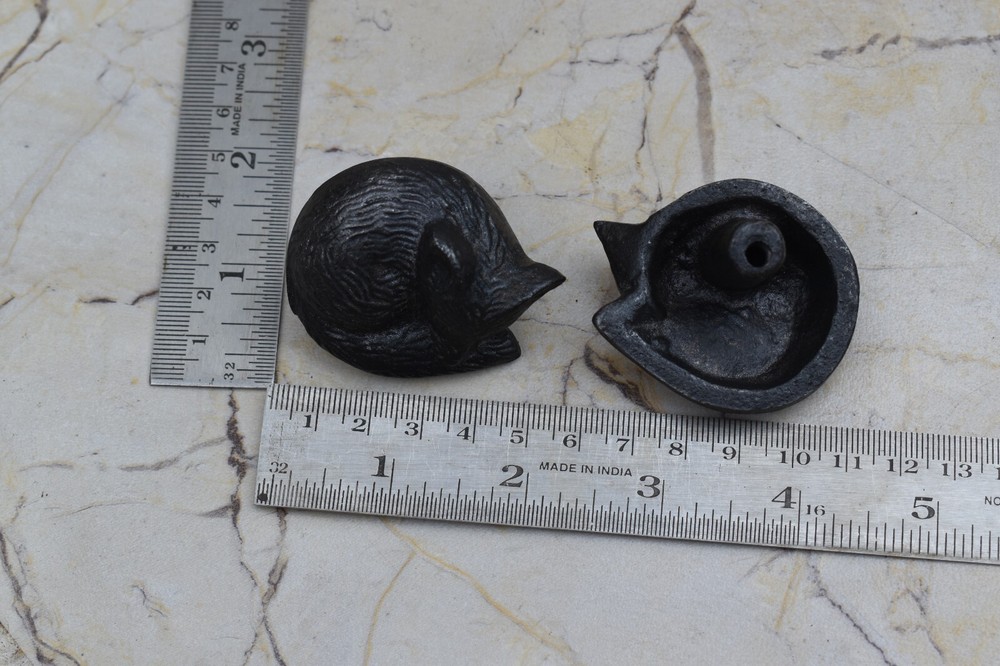 Vintage Cast Iron Sleeping Fox Pull Drawer Cabinet Knobs Handle Knobs 10 pcs