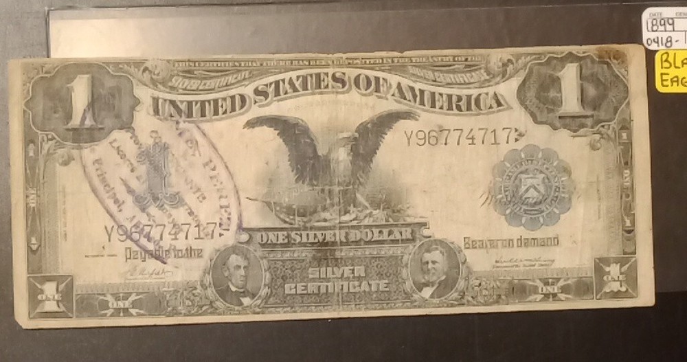 1899 black eagle silver certificate