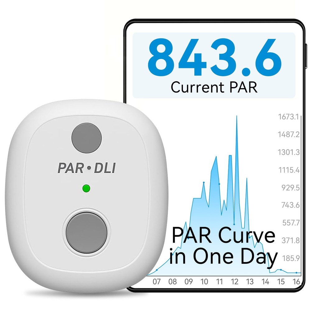 AH-PARDLI PAR Meter, Data Logging Function, 180 Days Long-Term Outdoor &...
