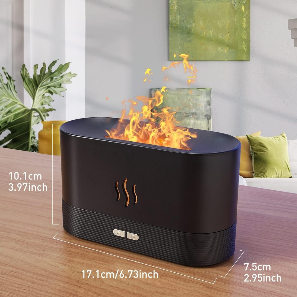 Flame Air Diffuser Humidifier, Upgraded Scent Diffuser for Essential Oils Home