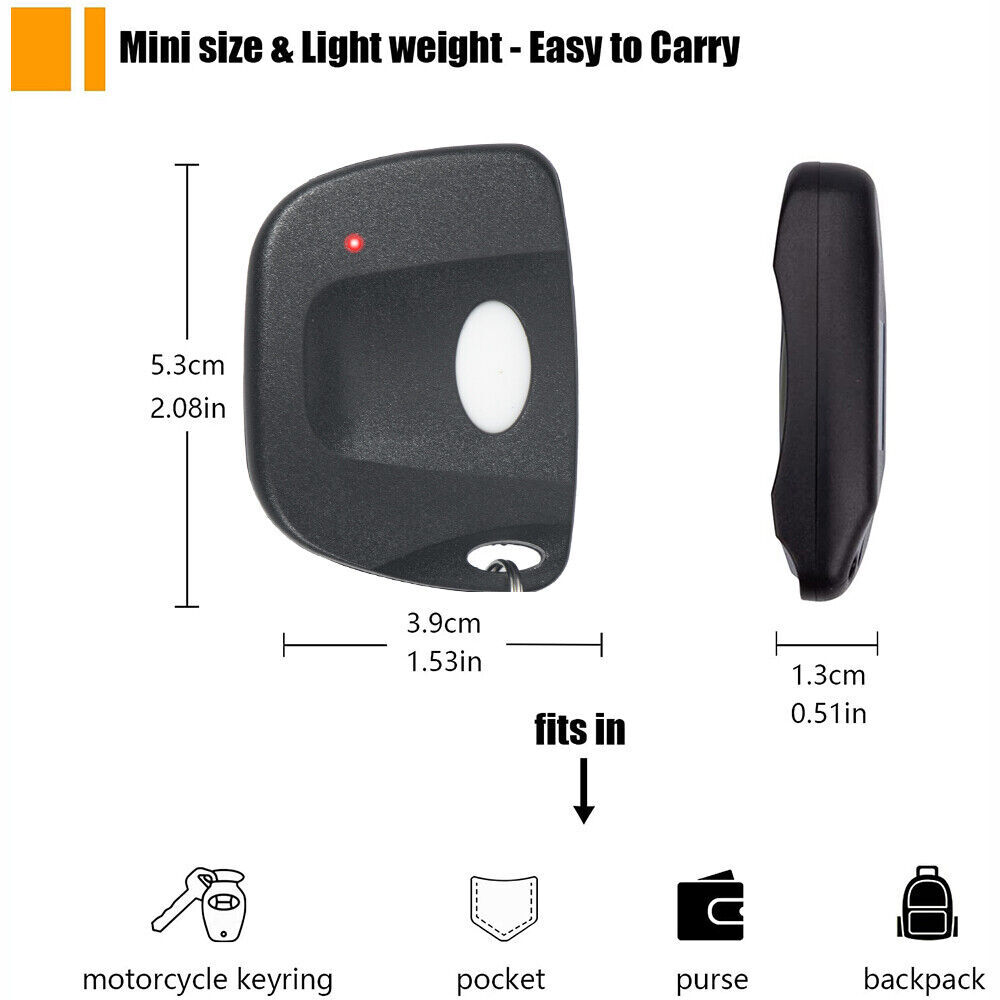 2x For Linear/MultiCode Gate Remote Control Opener 1089/3089/3070/3060 Black