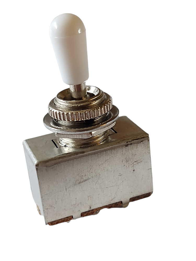 3-way Box Switch w/ 5 ft 4 Conductor Shielded Wire Chrome / White Tip