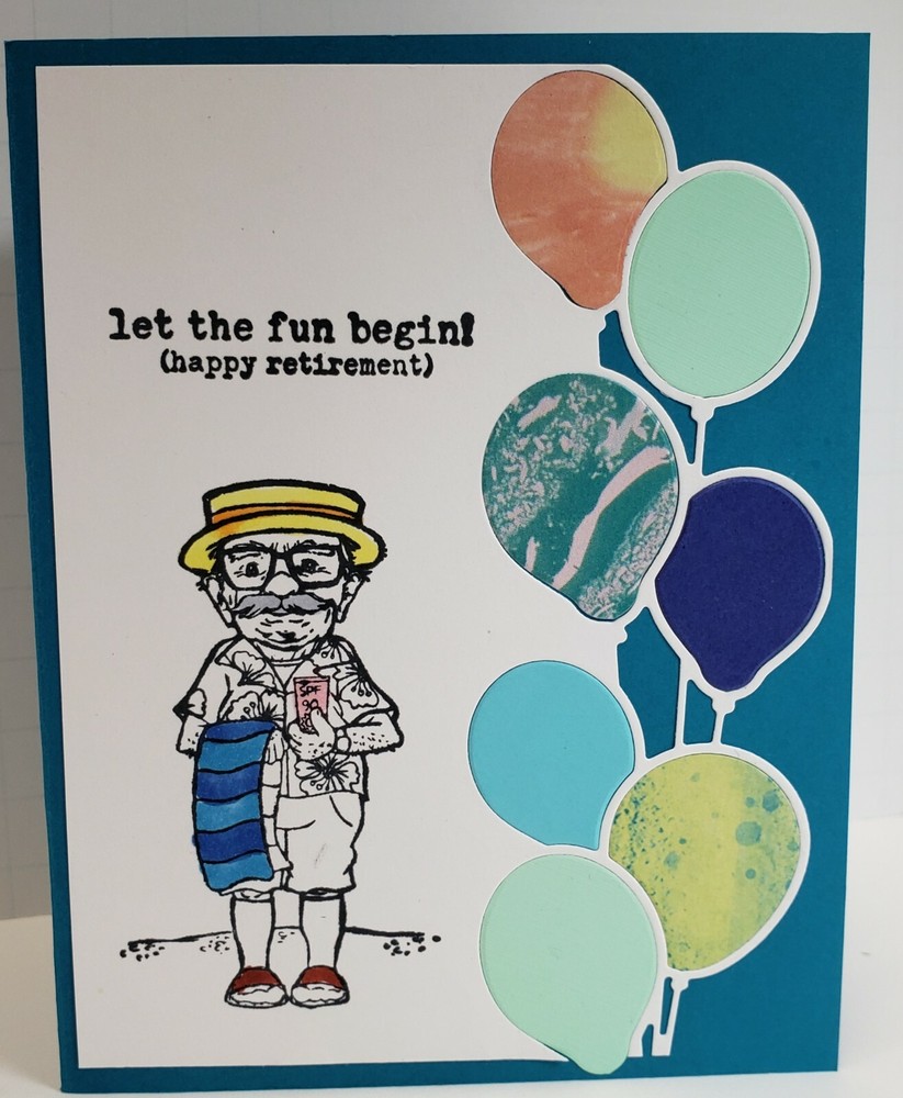 Handcrafted Card - Happy Retirement - Let the Fun Begin!