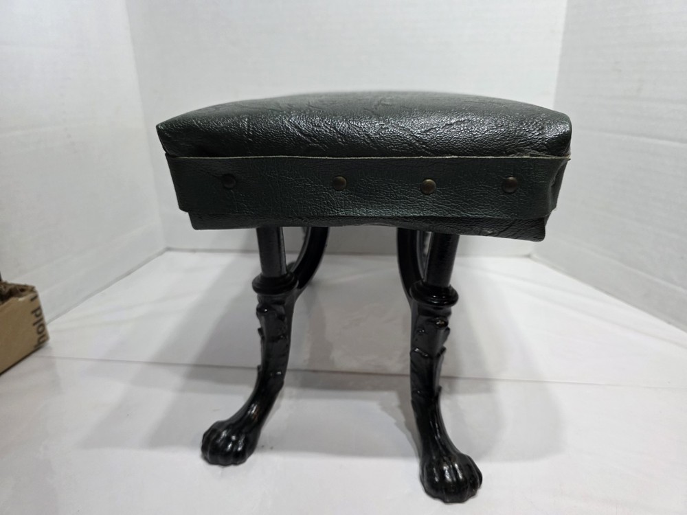 Vintage Cast Iron Claw Foot Foot Stool