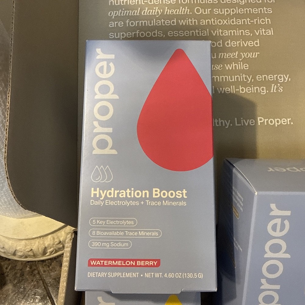 Proper Hydration Bundle Boost Stick 60 Packs,Electrolytes+Trace Minerals/bottle