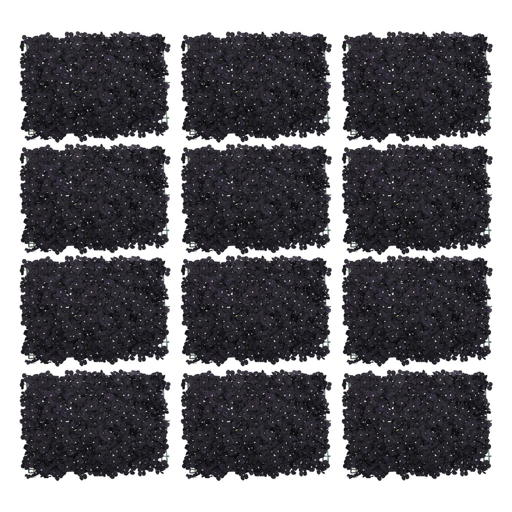 60*40cm 12 PCS Black Artificial Floral Backdrop Handmade Flower Wall Panel
