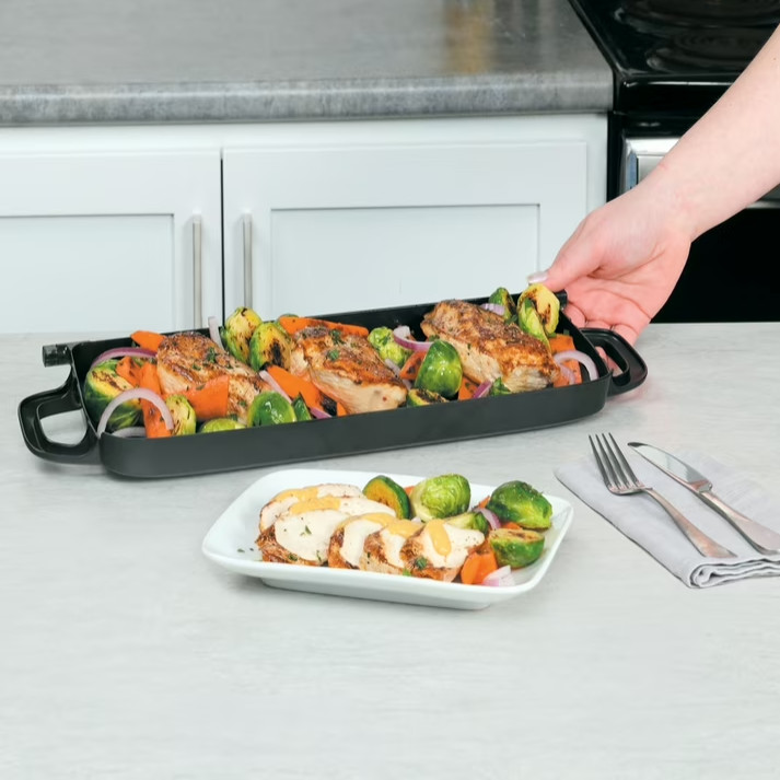 Presto Ceramic Electric Griddle/Warmer Plus, Black 07024