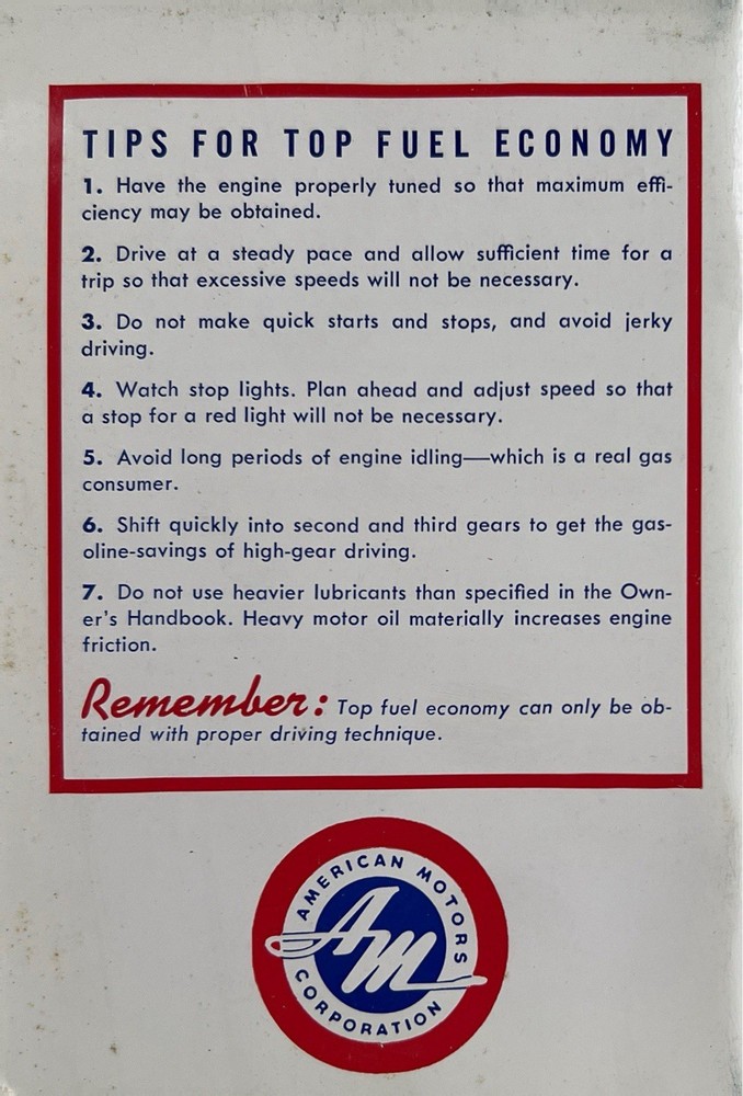 1959 AMC Rambler Owners Manual User Guide Reference Operator Book Fuses Fluids