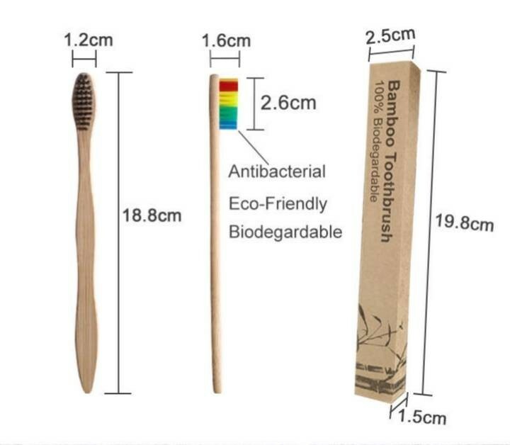 BlustarFreedom 10 Pack Multicolor Bamboo Soft Bristle Toothbrushes