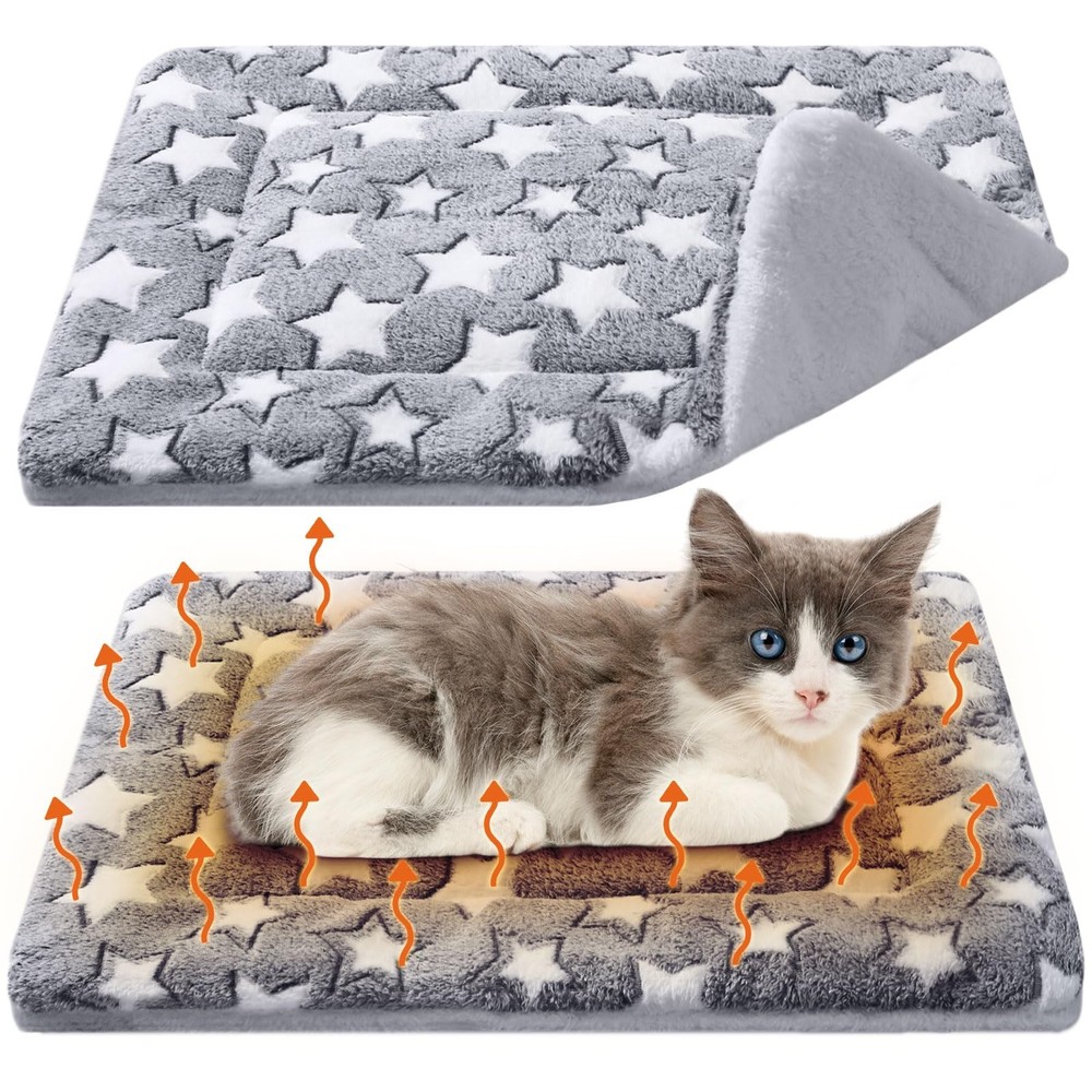 2 Pack Self Warming Cat Mat Self Heating Pad Bed Reversible Machine Washable ...
