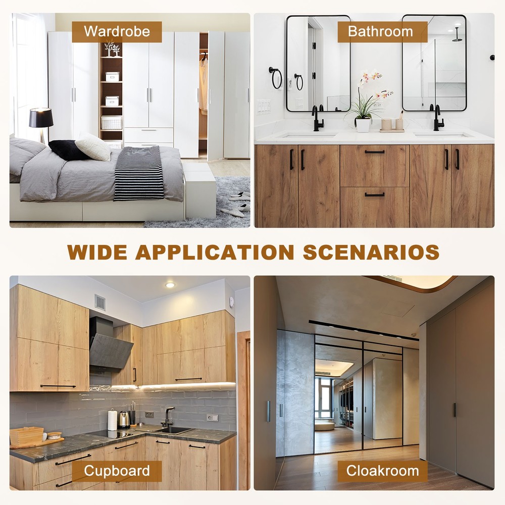 1 Pcs Barn Door Handle, 9.8 Inch Gate Handle, Pull Handle with Screws, Black