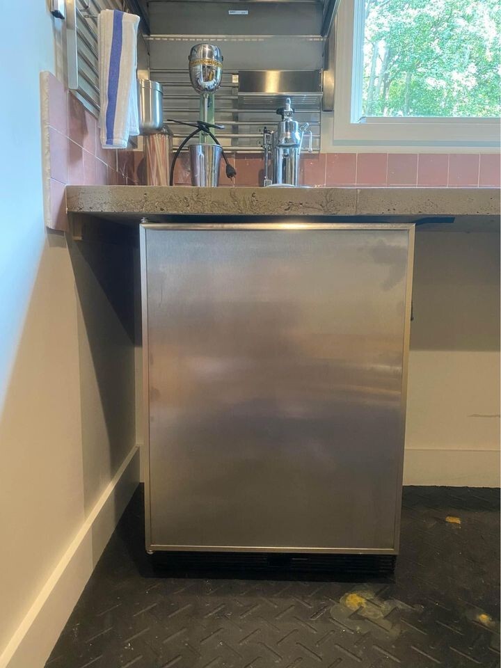 U-Line undercounter refrigerator stainless steel
