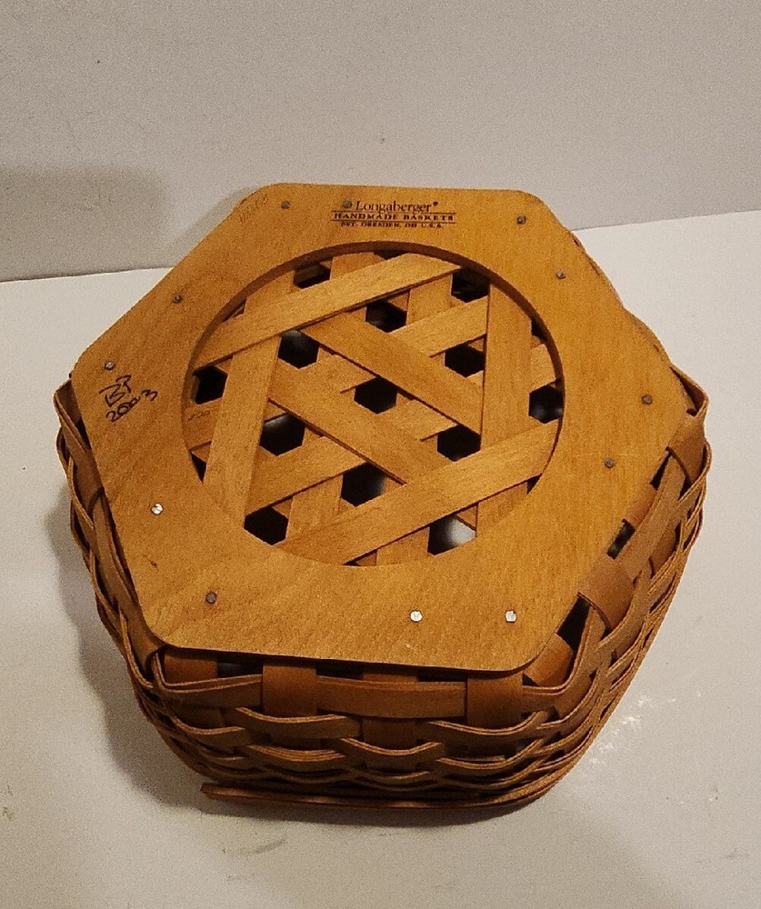 2 Longaberger Hexagon Baskets. 9" And 7"