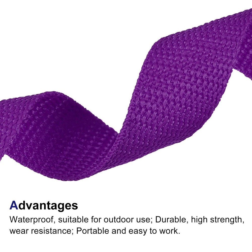 Lightweight Polypropylene Webbing Strap 1" 50 Yards Red Purple Strapping