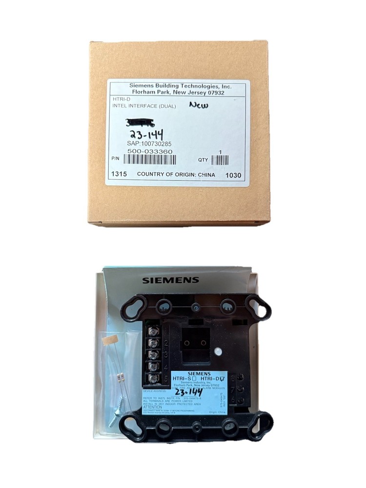 Siemens HTRI-D Dual Input Addressable Interface Module - New In Box