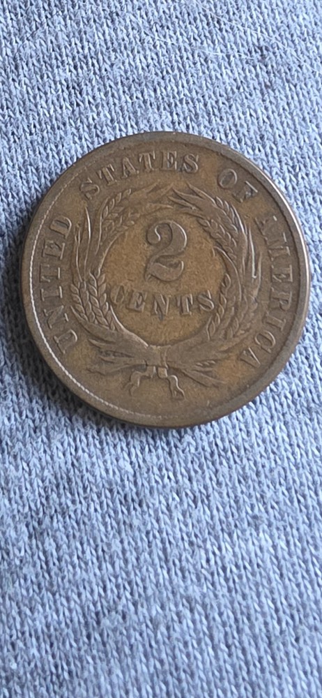1865 Two Cent Piece Circulated Condition nice coin