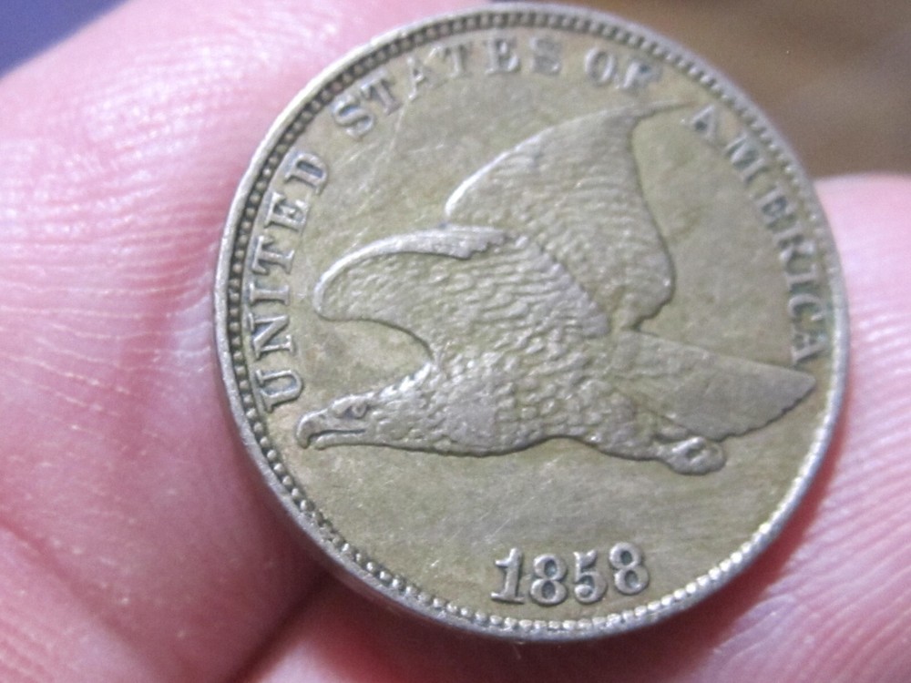 1858 Flying Eagle Cent (LL), Extra Fine+ Condition, Lot# IC-06