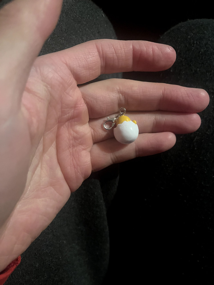 Sanrio Characters Gudetama Micro Charm Lounging Zip Pull
