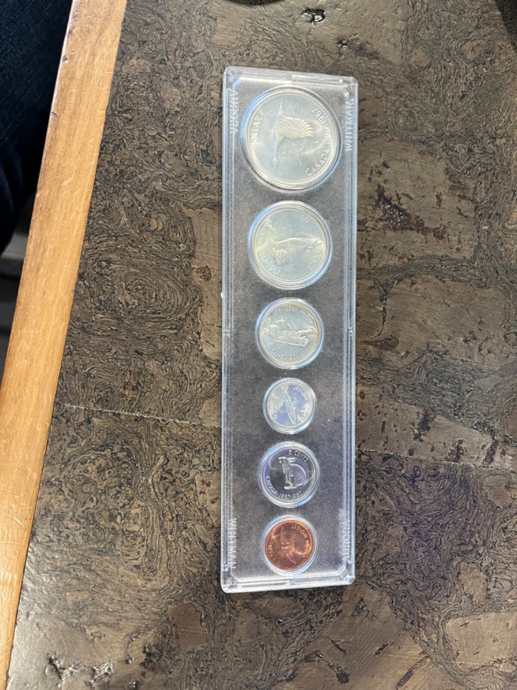Canada 1967 Silver Centennial Mint Set. 6 coins. Plastic case