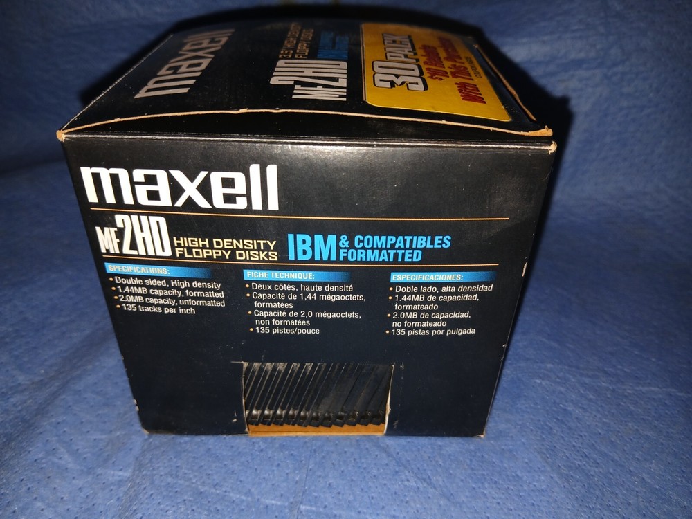 MAXELL Floppy Diskettes Disk 3.5" 1.44MB MF 2HD PC Formatted 19 Pack Open Box