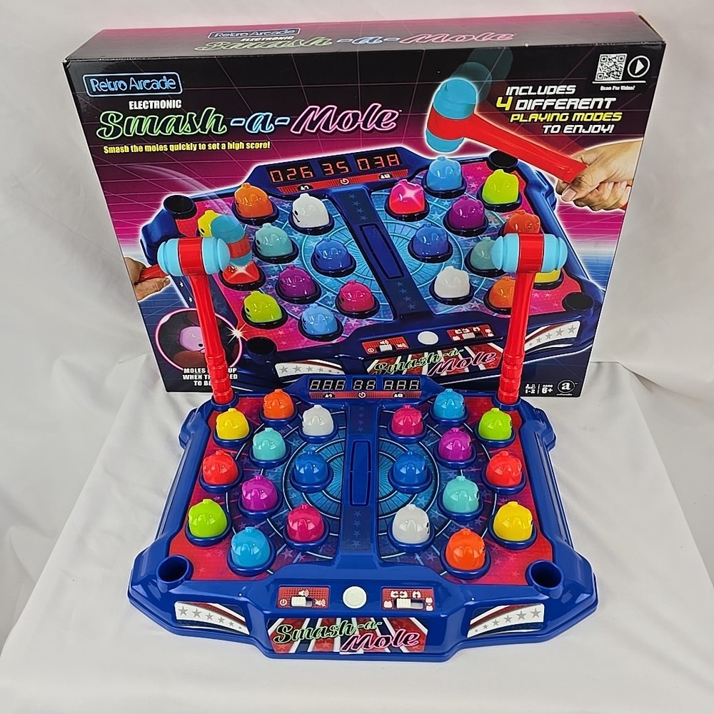 Electronic Arcade Smash-A-Mole By Ambassador Games 4 Different Playing Modes