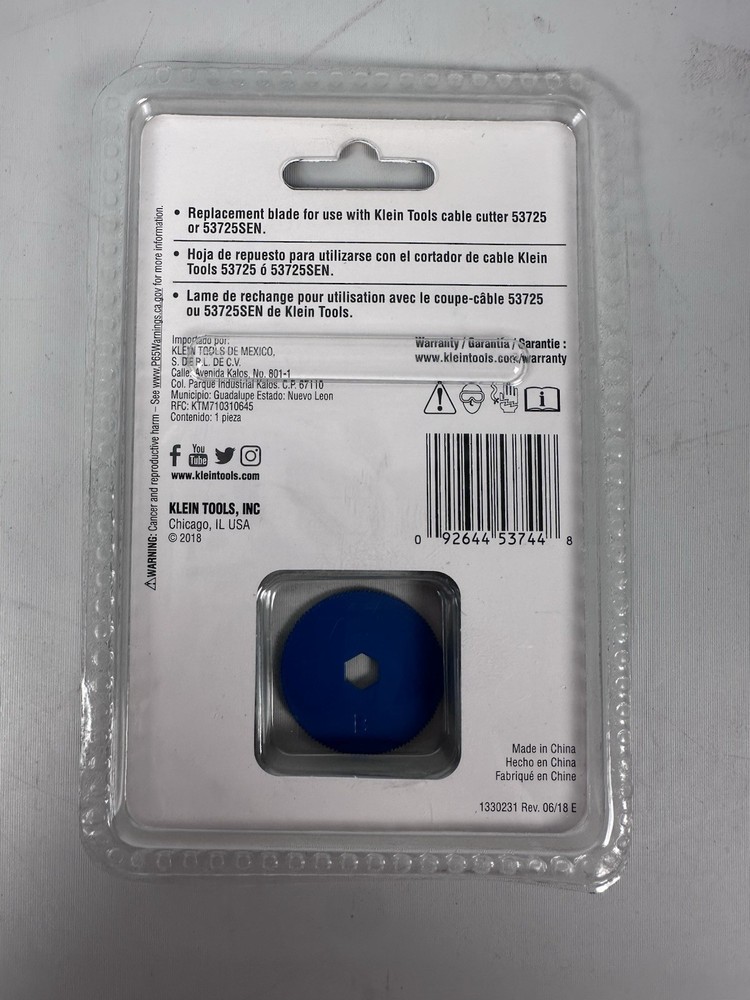 Klein Tools 53726SEN BX Cutter Replacement Blade Cable Cutter Blade New