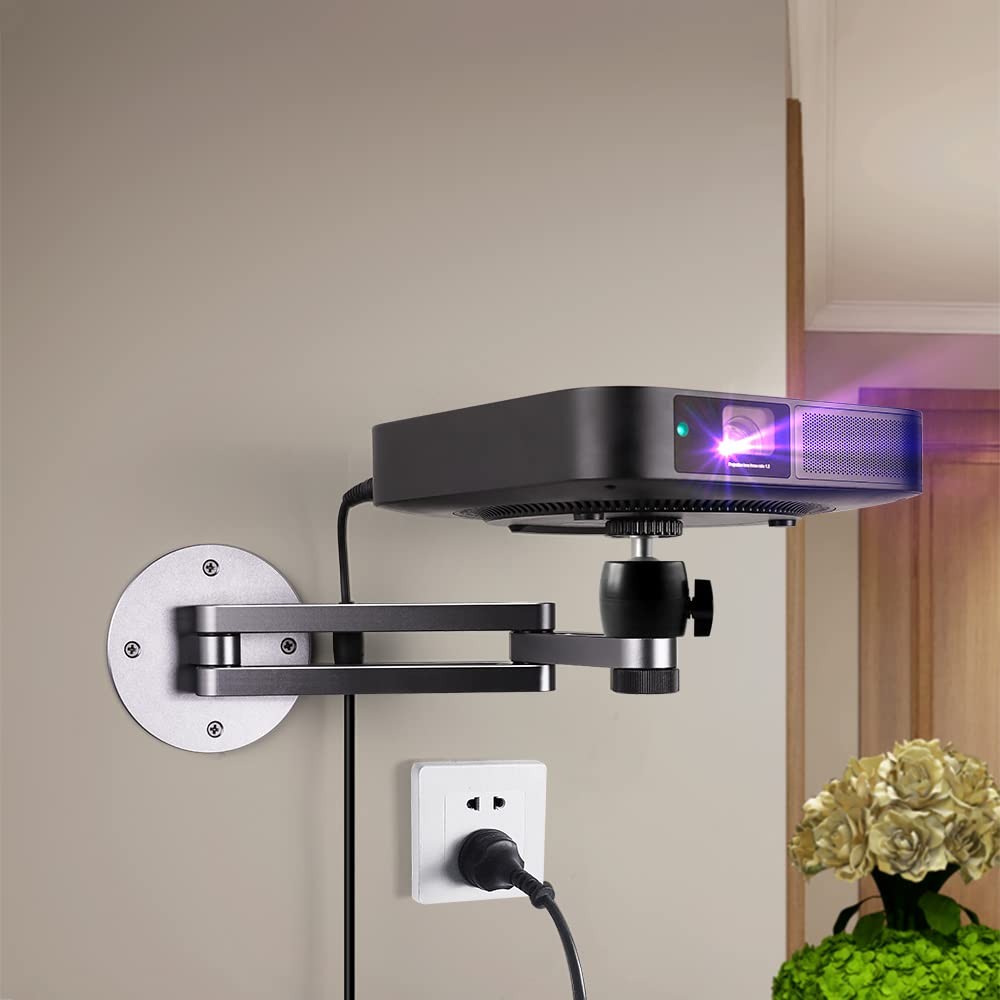 Foldable Projector Wall Mount Universal Adjustable Ceiling Wall Projector Mou...