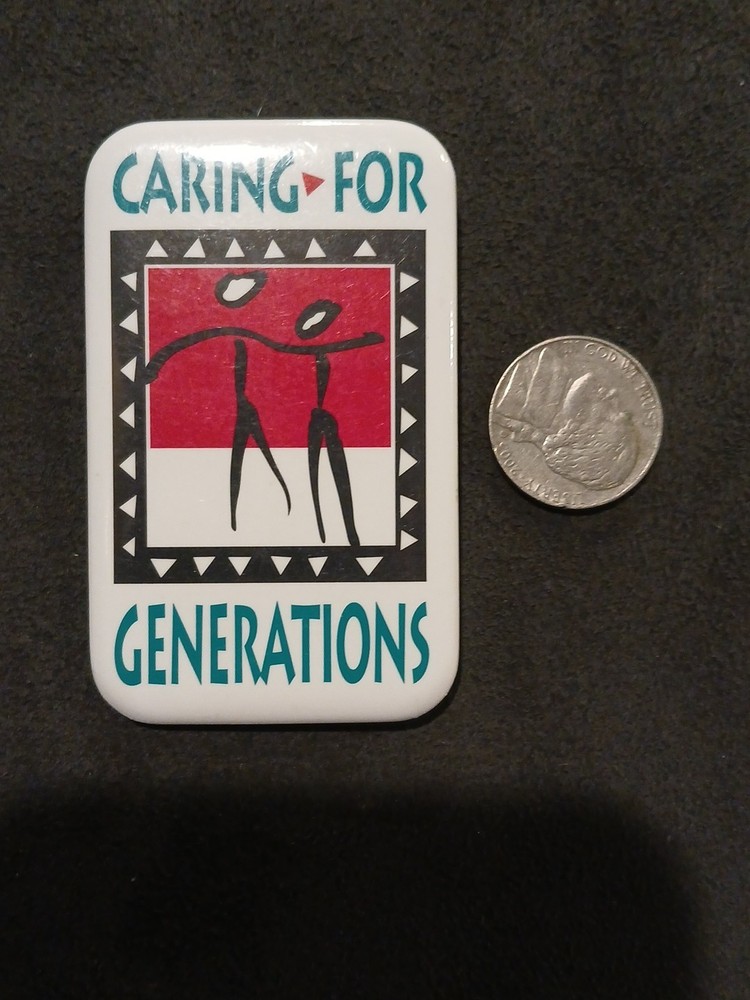 Caring For Generations Buttonback Pin