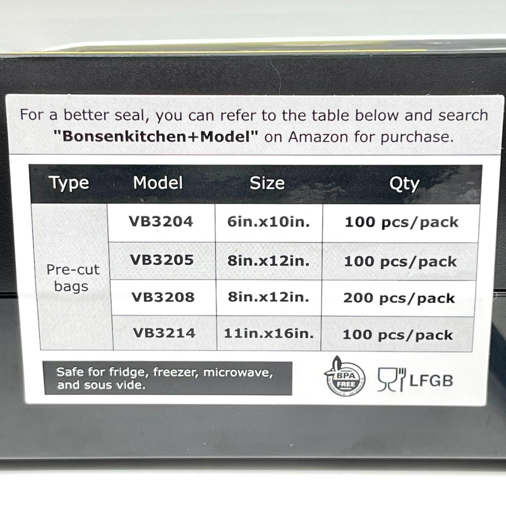 Bonsen Kitchen Vacuum Sealer Machine Model VS2100