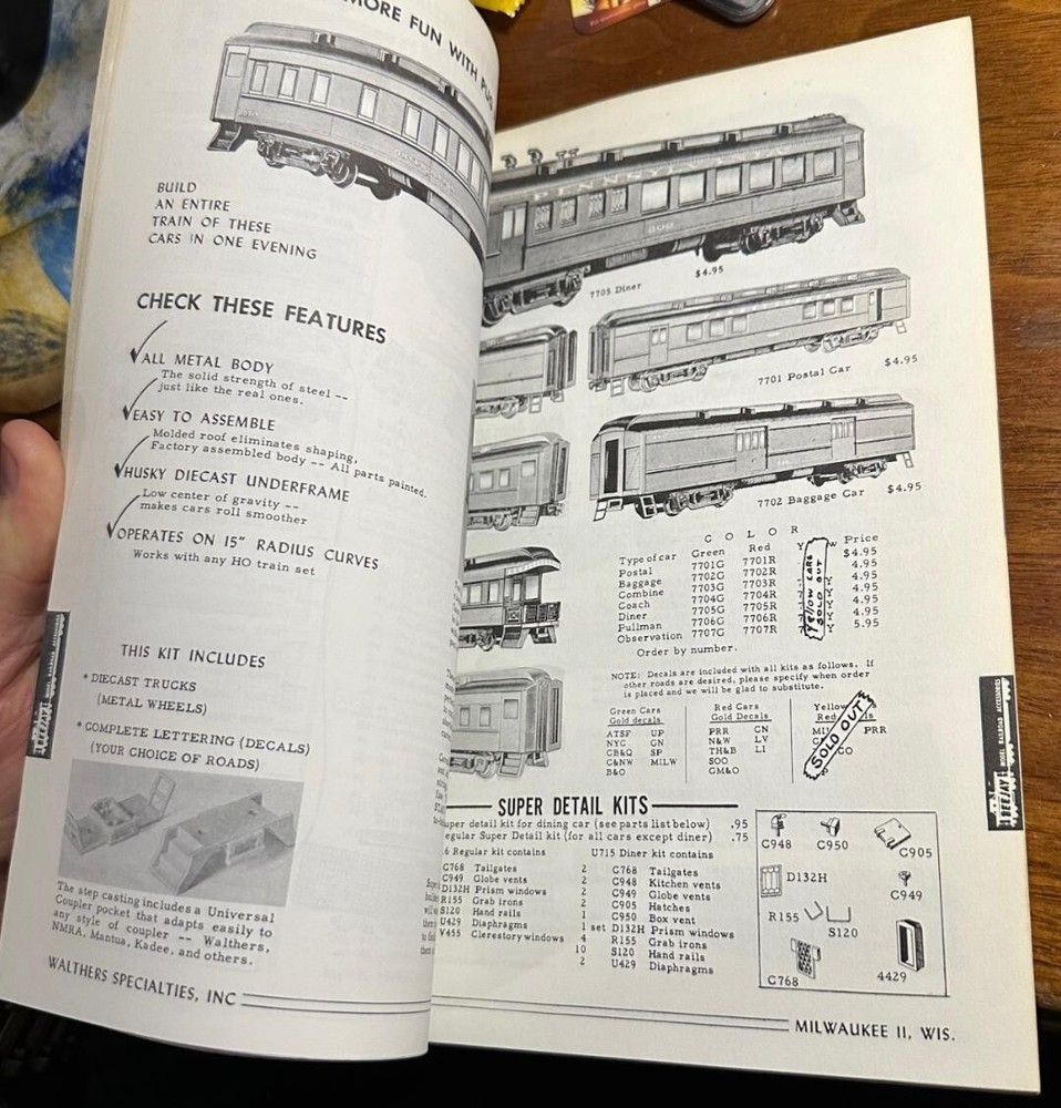 Walthers 1963 Edition Model Railroad Reference Book Catalog HO Scale