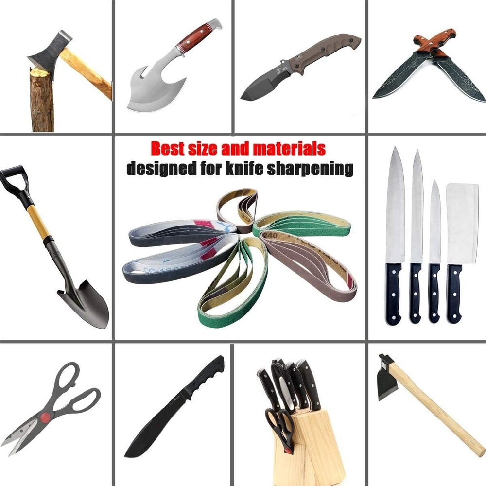 24 Pcs 1/2" x 12" Belt Kit for Work Sharp Original Knife & Tool Sharpener and...