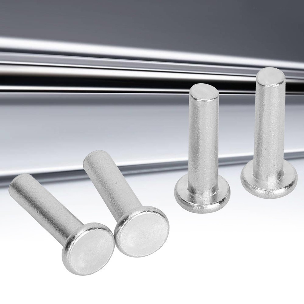 20pcs M6x25 Flat Head Aluminum Solid Rivets GB867