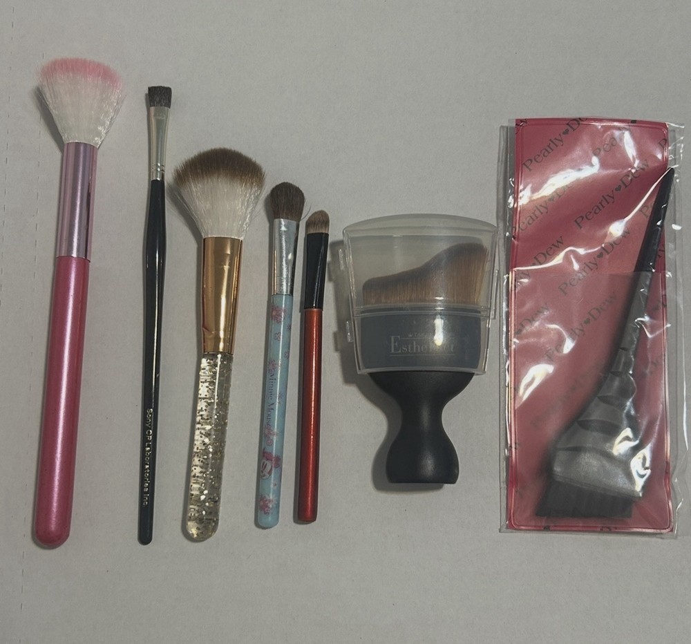 7pc Makeup Brush Set Lot Foundation Eyeshadow Blending Fan Brushes Kit