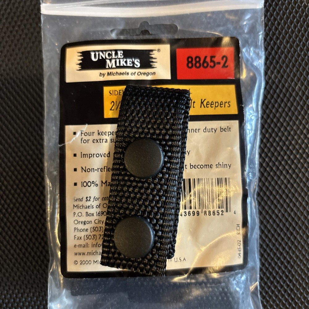 Uncle Mike's 8865-2 2-1/4" Nylon Web Belt Keepers 4-pack